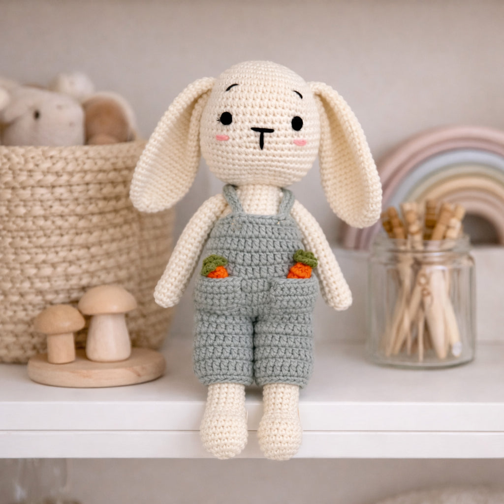 Crochet Easter Bunny Doll with Carrots | Violet and Henry