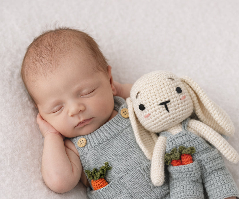 Crochet Easter Bunny Doll with Carrots | Violet and Henry