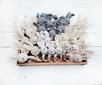 Natural Cotton Crochet Bunny Rattle