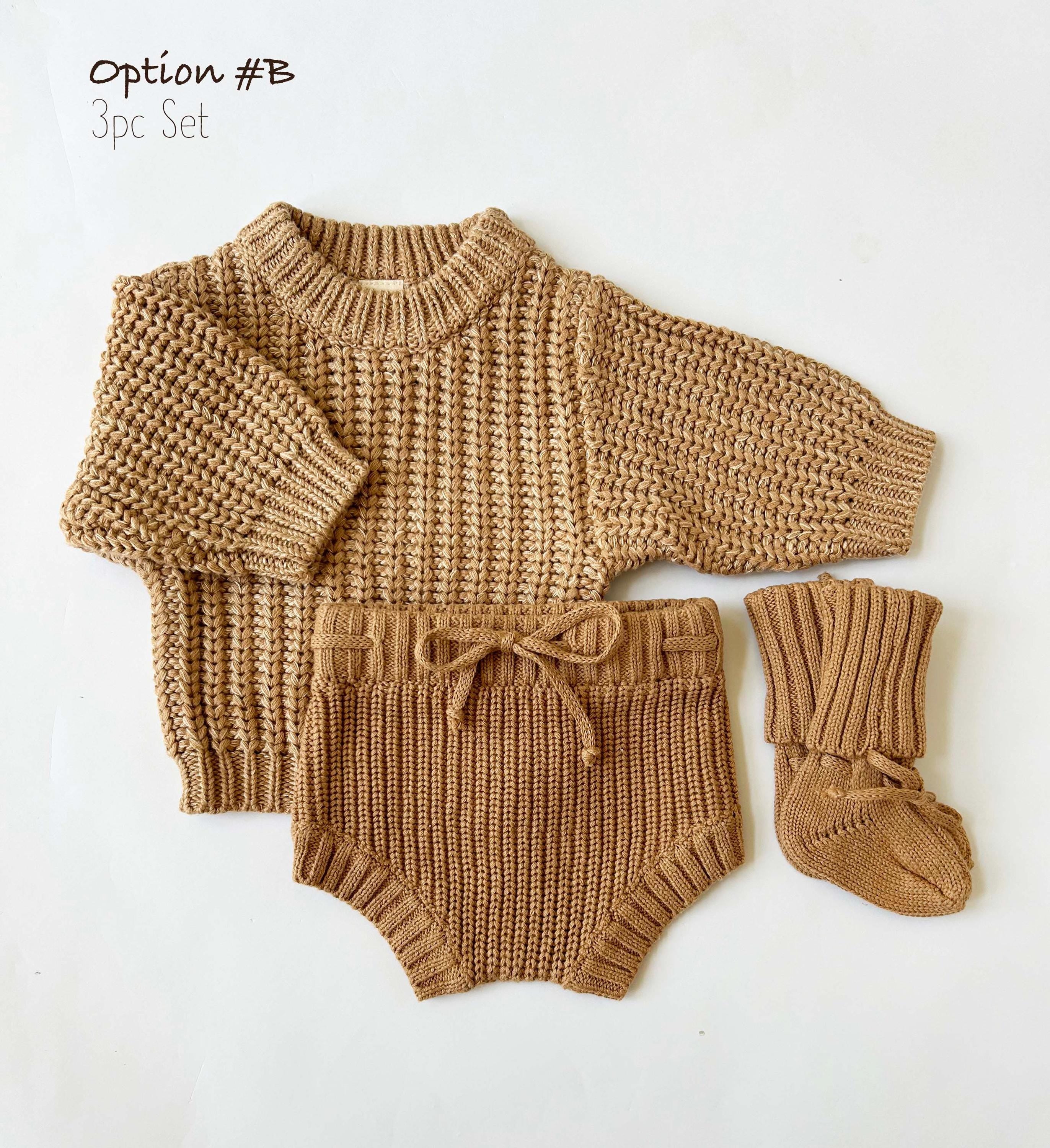 Tan Chunky Knit Sweater Set – Olive and Cradle
