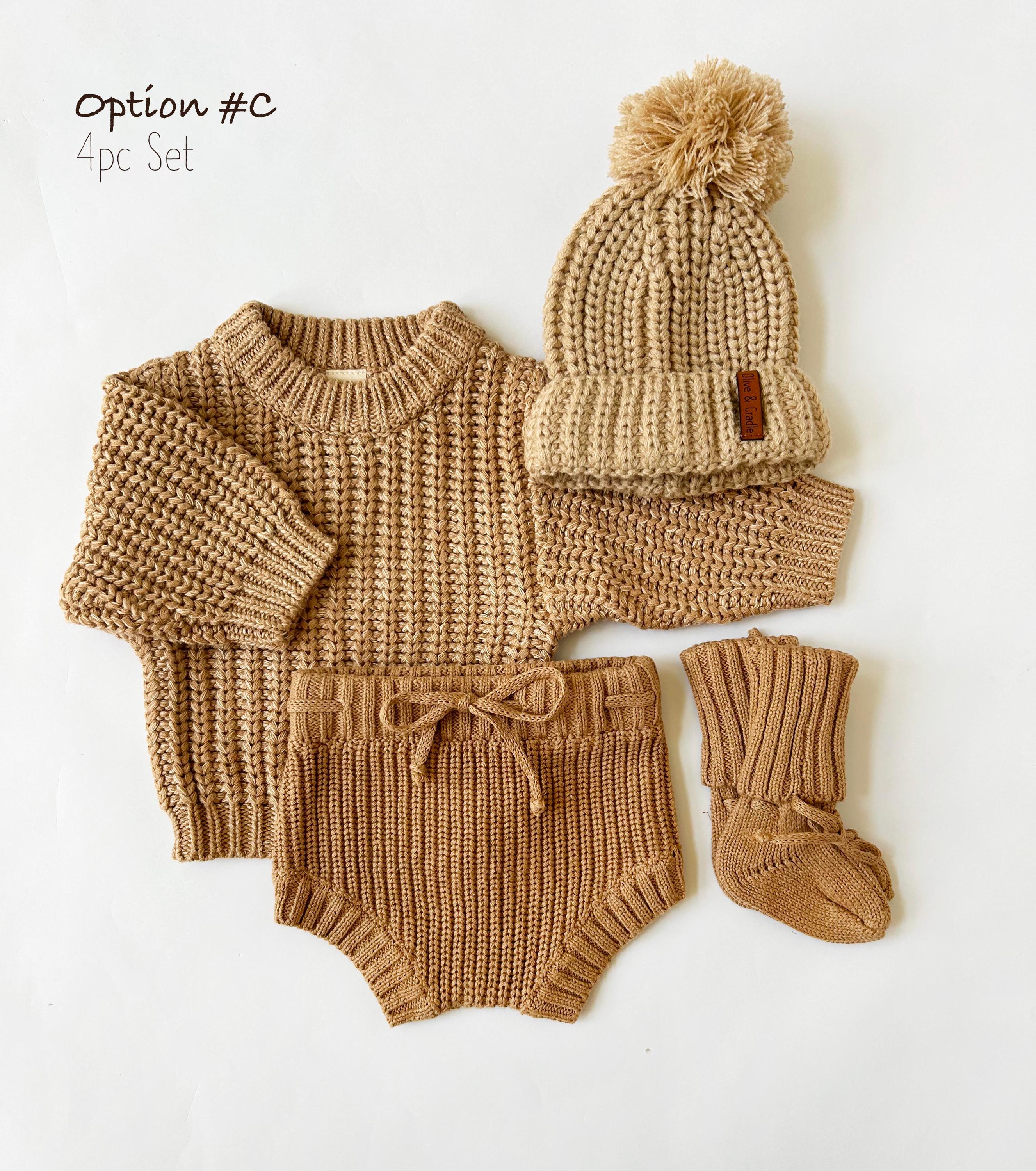 Tan Chunky Knit Sweater Set – Olive and Cradle