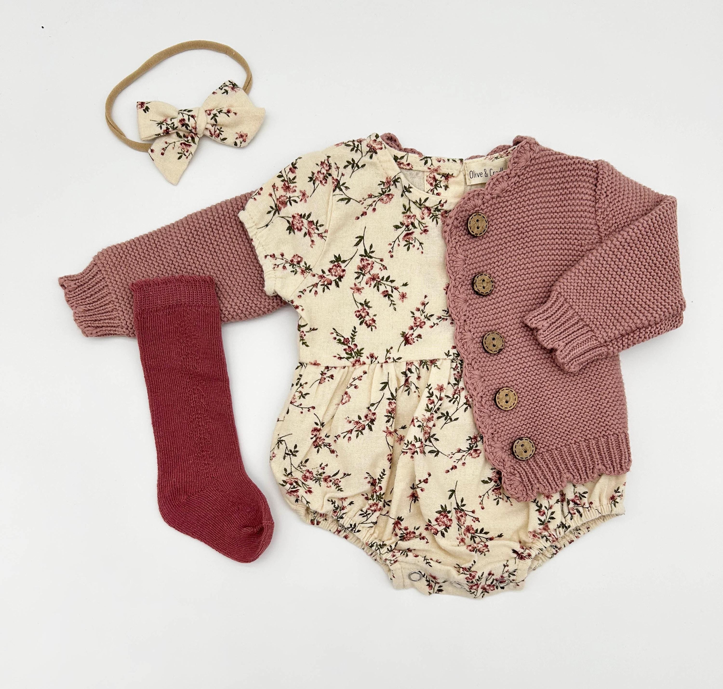 anonbaby Original baby rompers 70 4点 Anessa Romper Set – Olive and Cradle