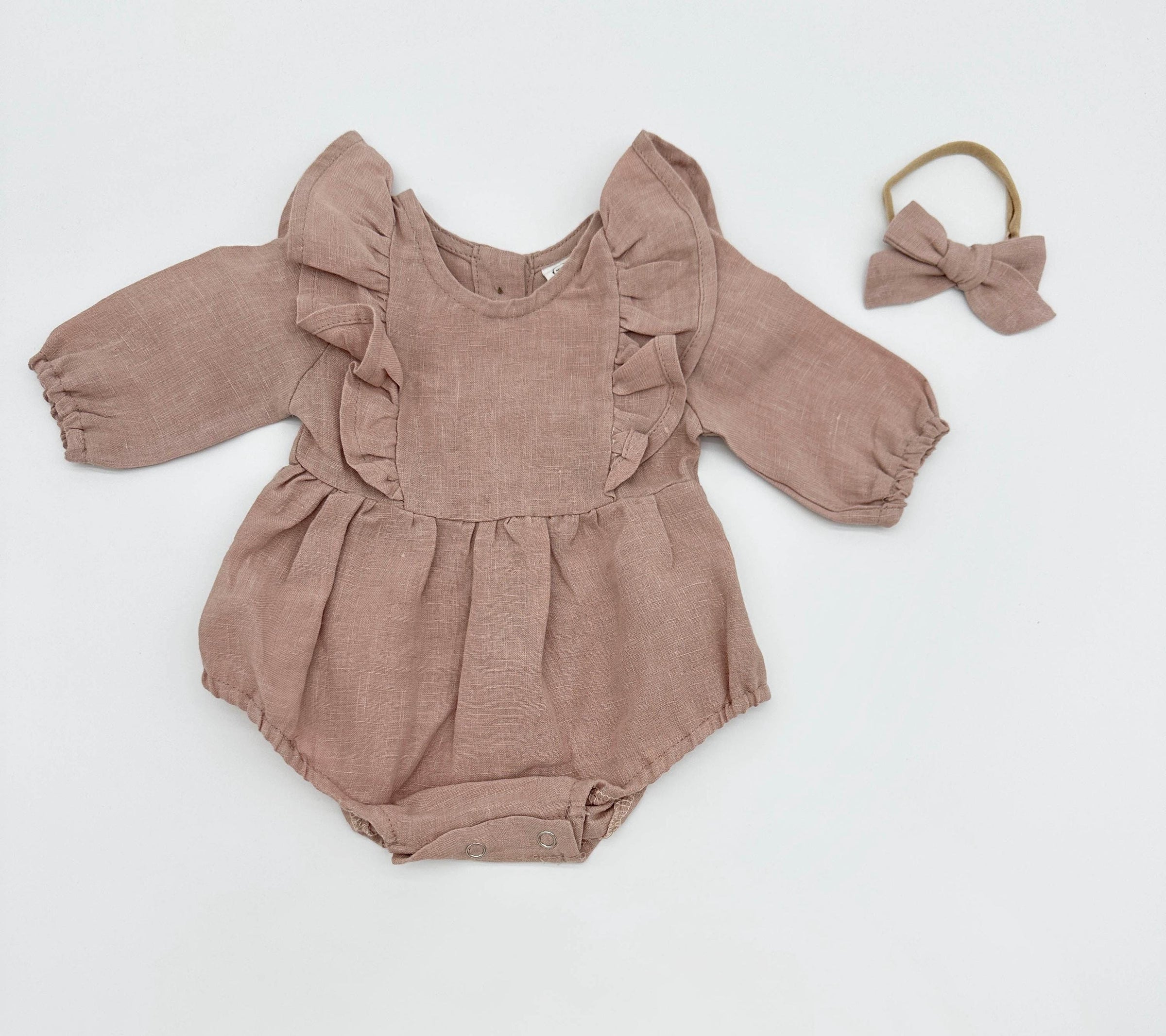 Gabriella Longsleeve Romper with Bow