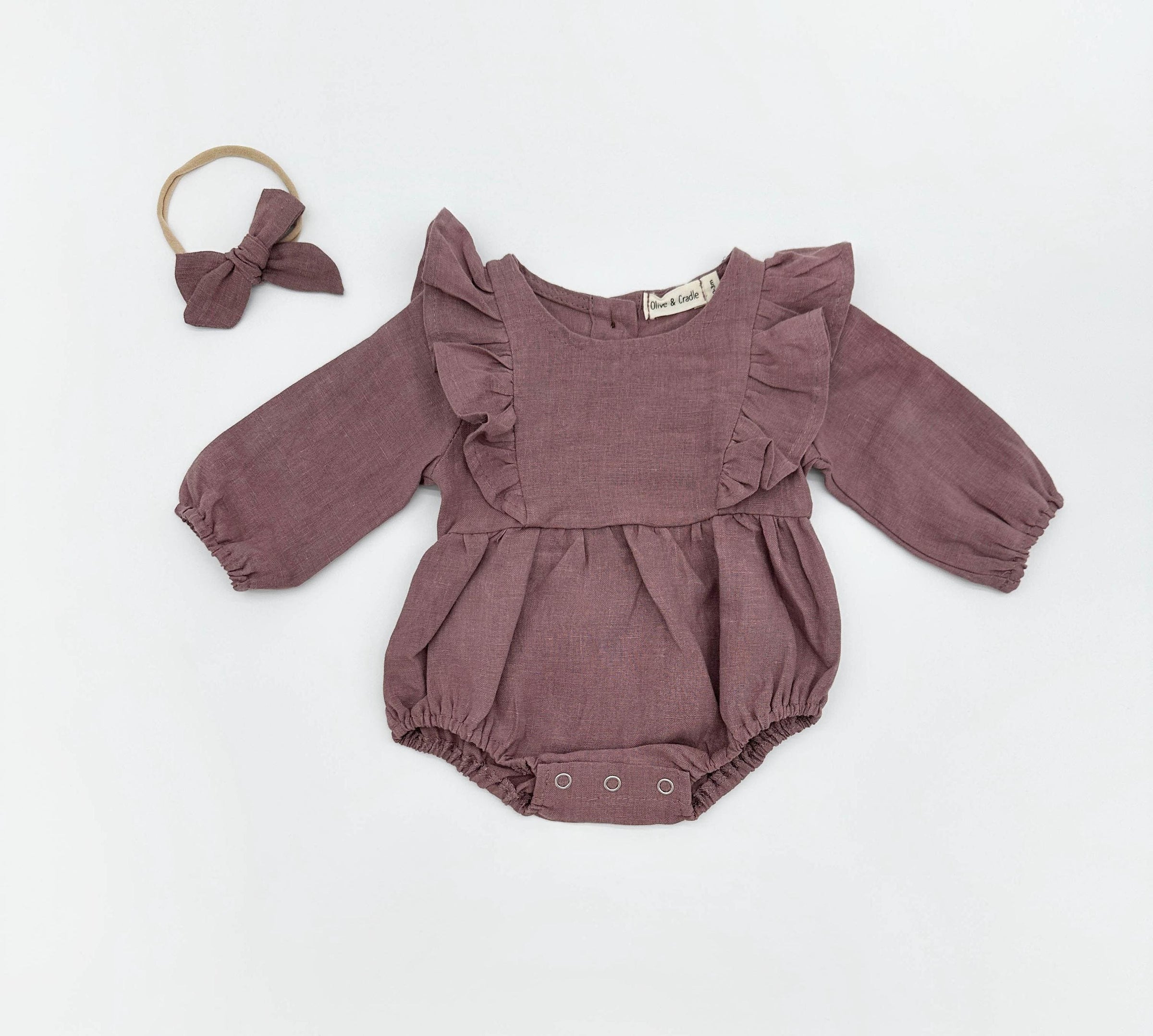 Gabriella Longsleeve Romper with Bow