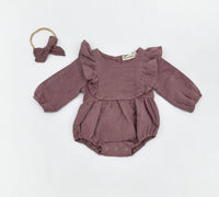 Gabriella Longsleeve Romper with Bow