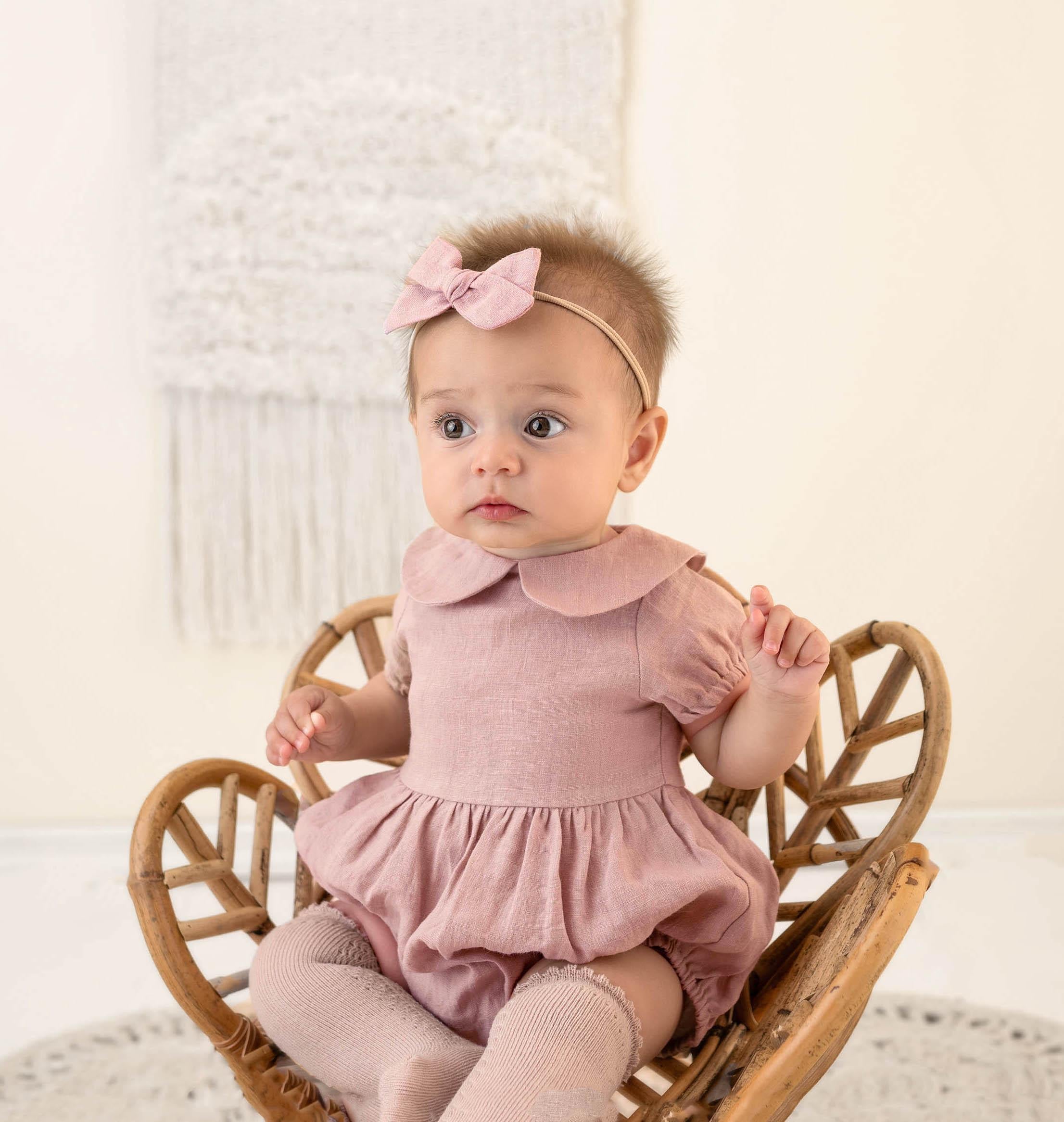 ロンパース・カバーオール MABLI AWENA ROMPER 2y OATMILK MABLI]【残りわずか！】AWENA ROMPER| PINK EARTH | RonRo