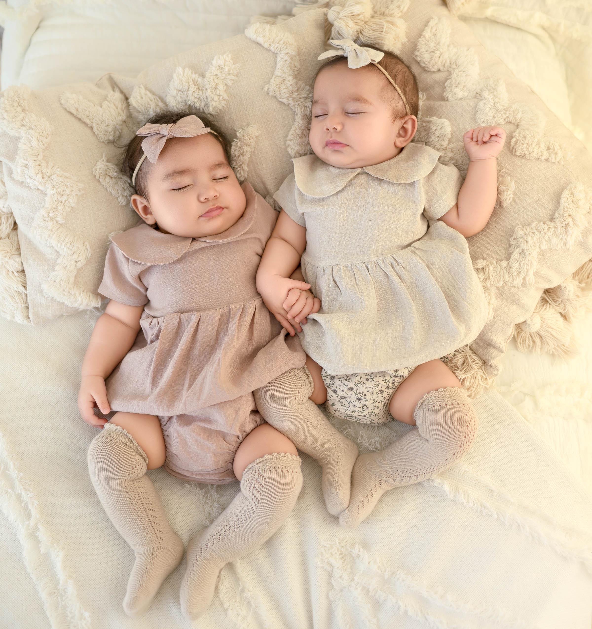 French Lace Knee High Baby Socks – Olive and Cradle