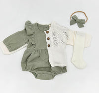 Mint Gabriella Romper Set