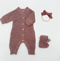 Meka Heathered Plum Jumper Set