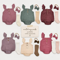 Muslin Bubble Romper + Bow | Isla