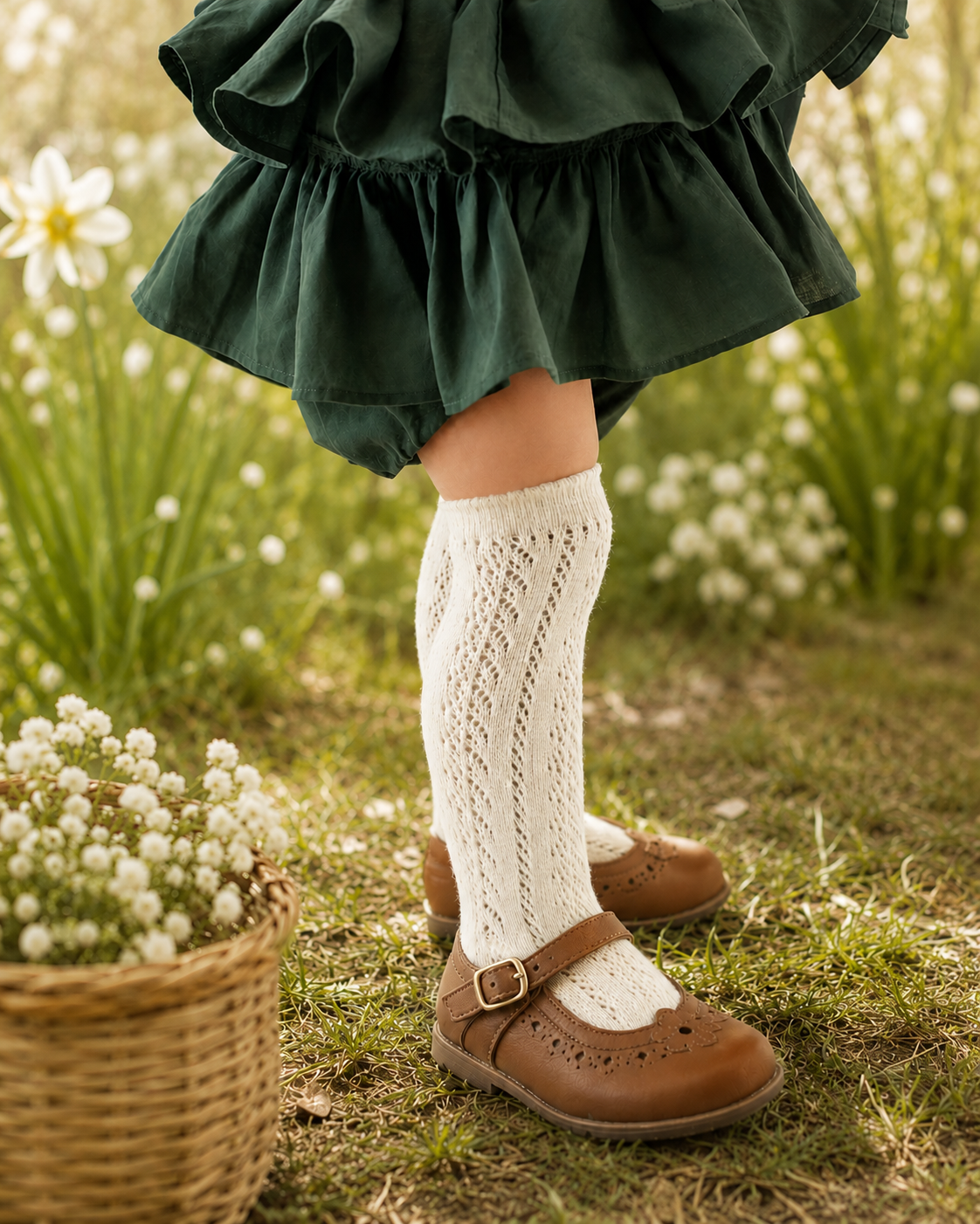 Jasmine Lace Cotton Socks
