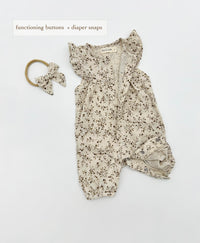Wheat Floral Jennifer + Bow
