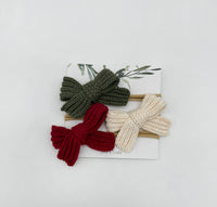 Knit Hair Bows