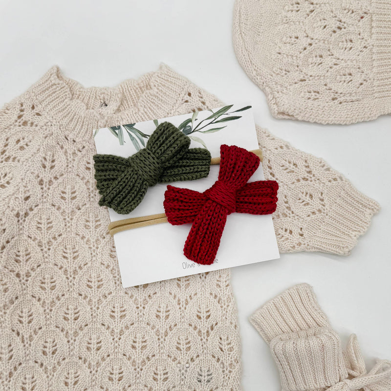 Knit Hair Bows