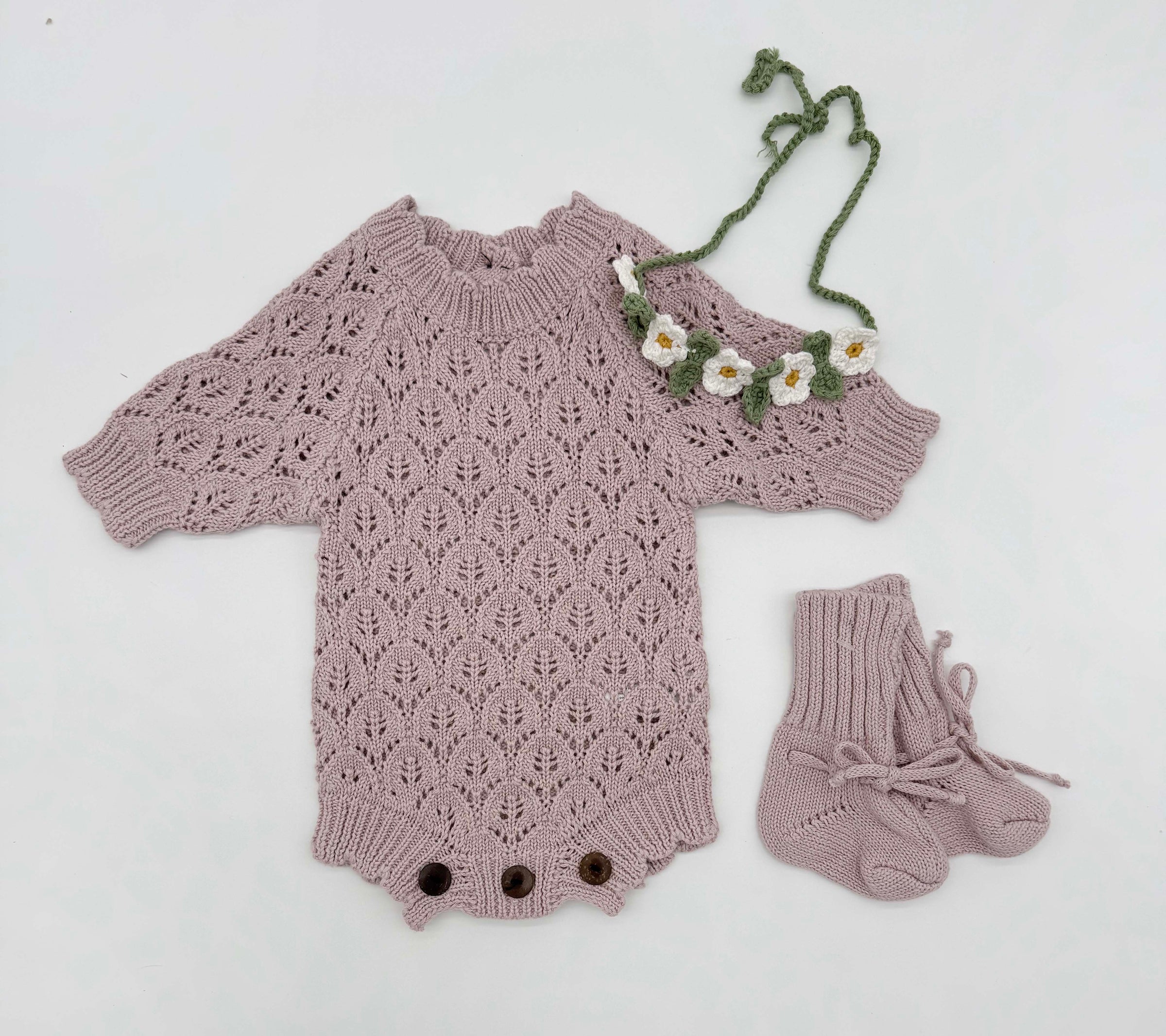 Lacy Easter Lilac Romper