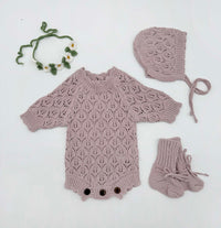 Lacy Easter Lilac Romper