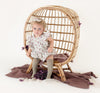 Milana Muslim Bubble Romper + Bow + socks | Floral 3pc set