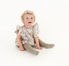 Milana Muslim Bubble Romper + Bow + socks | Floral 3pc set
