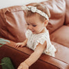 Milana Muslim Bubble Romper + Bow + socks | Floral 3pc set