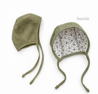 Reversible Linen Floral Allie Bonnet