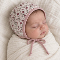 Reversible Linen Floral Allie Bonnet