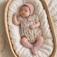 Reversible Linen Floral Allie Bonnet