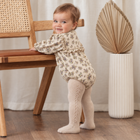 French Lace Cotton Tights