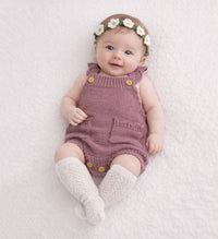 Easter Romper 3pc set | Violet White