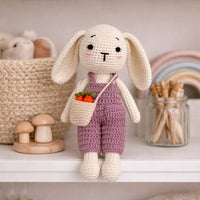 Crochet Easter Bunny Doll with Carrots | Violet and Henry