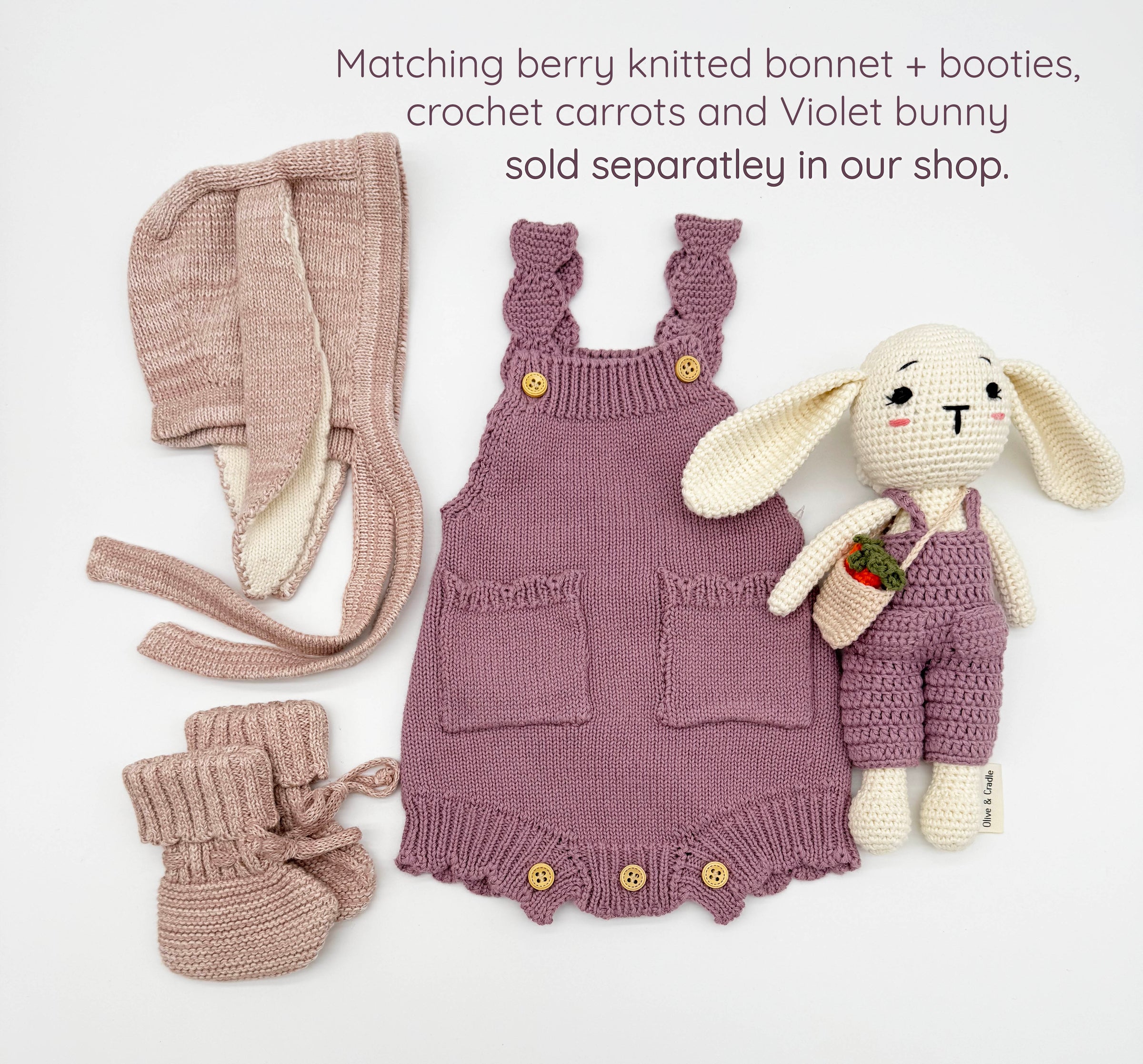 Easter Romper 3pc set | Violet White