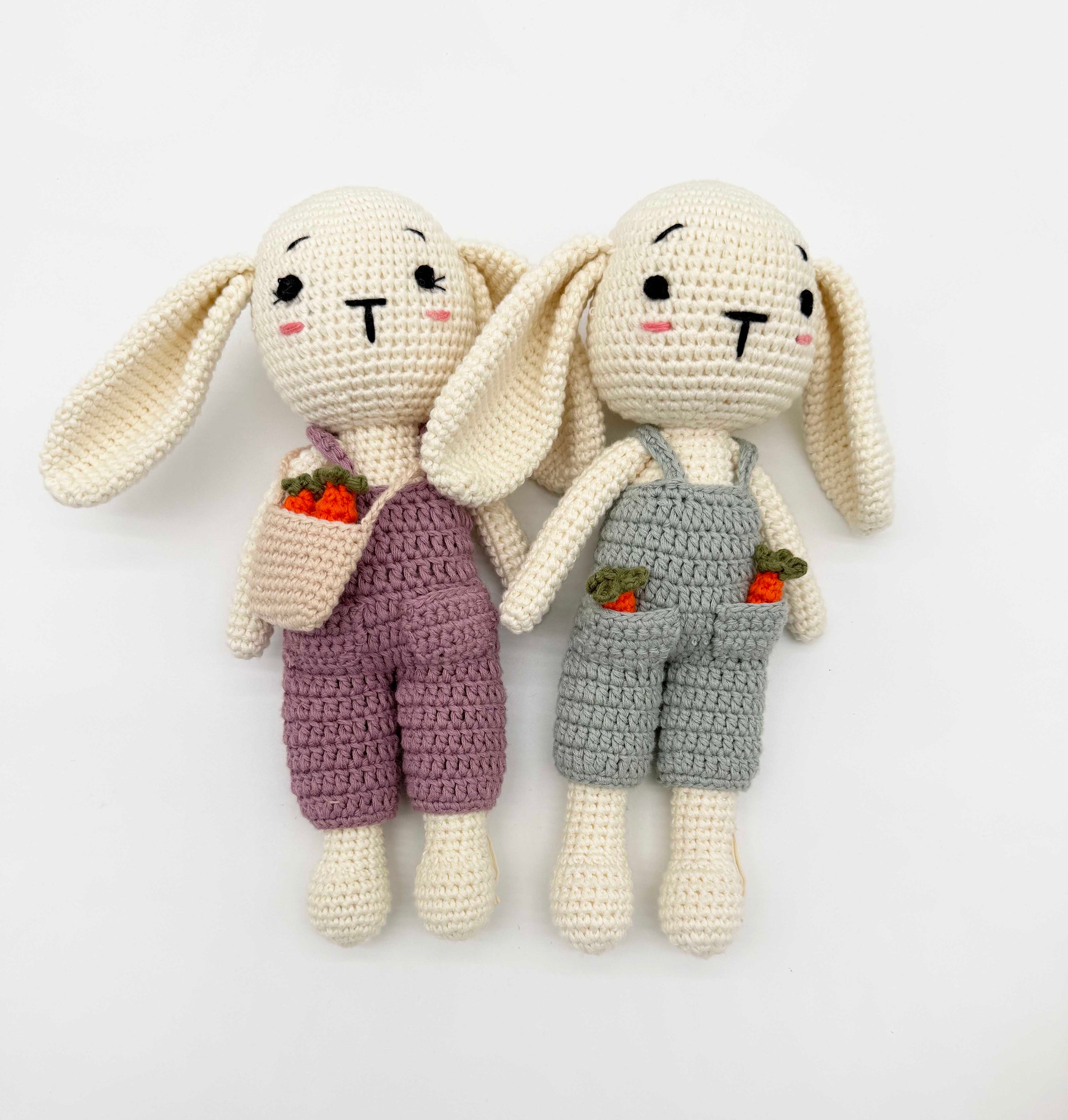 Crochet Easter Bunny Doll with Carrots | Violet and Henry