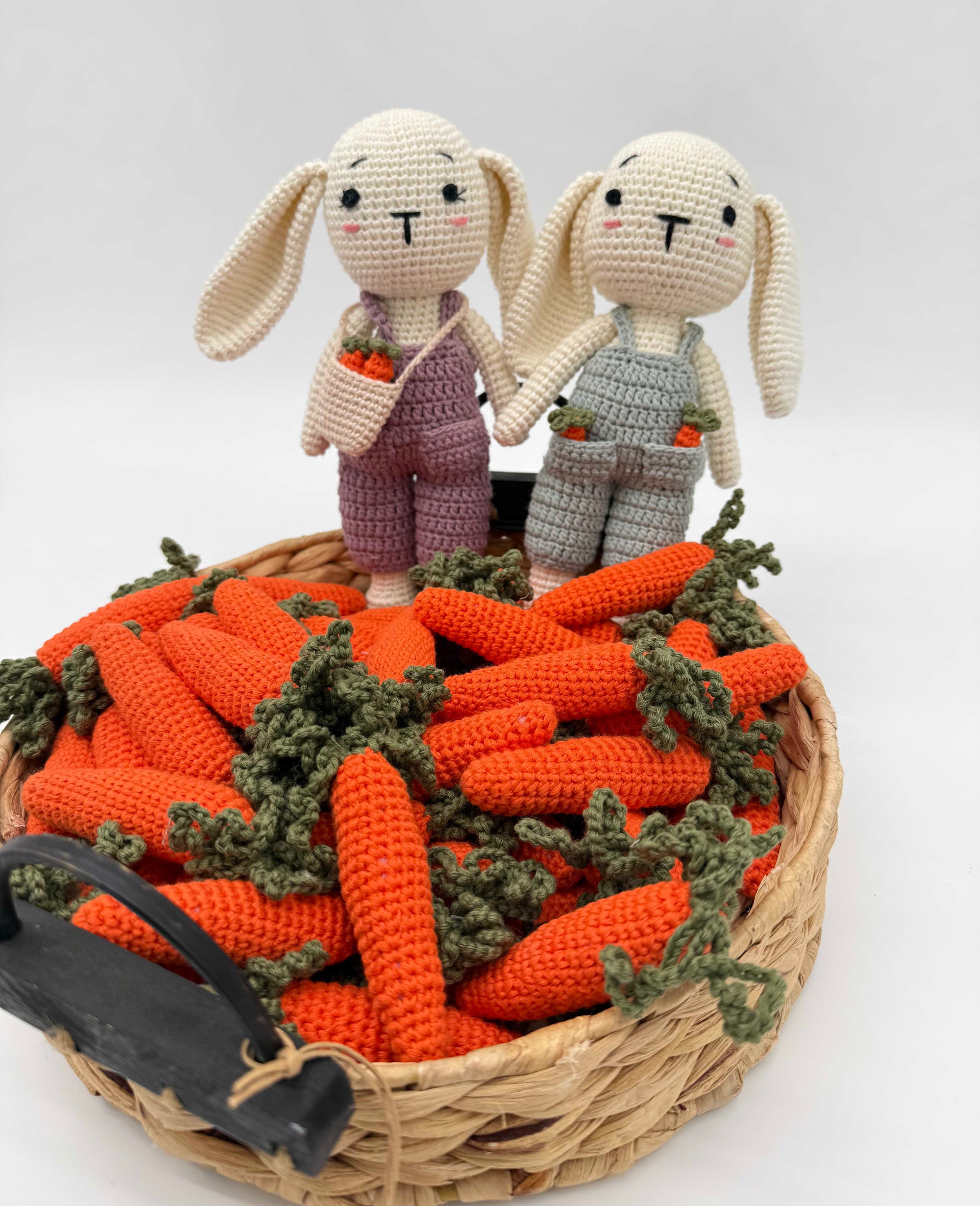 Crochet Easter Bunny Doll with Carrots | Violet and Henry