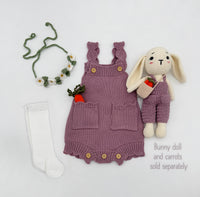 Easter Romper 3pc set | Violet White