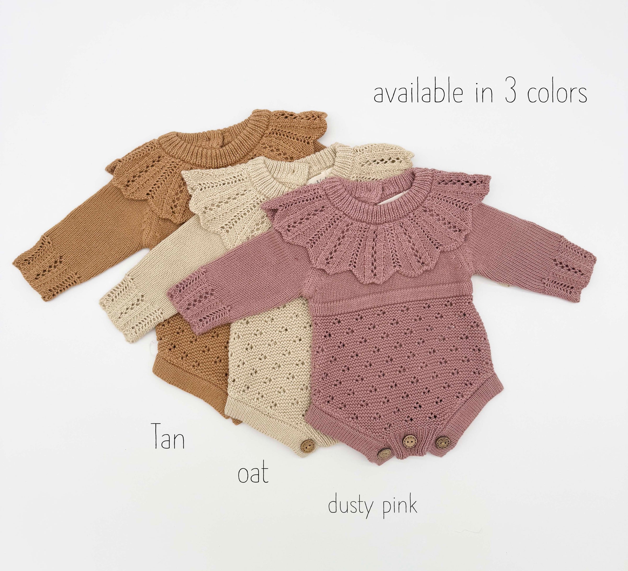 Zori Knit lace ruffle collar Romper