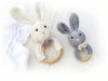 Natural Cotton Crochet Bunny Rattle