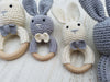 Natural Cotton Crochet Bunny Rattle