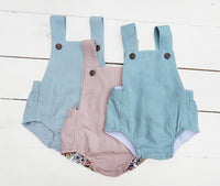 June Reversible Linen Romper