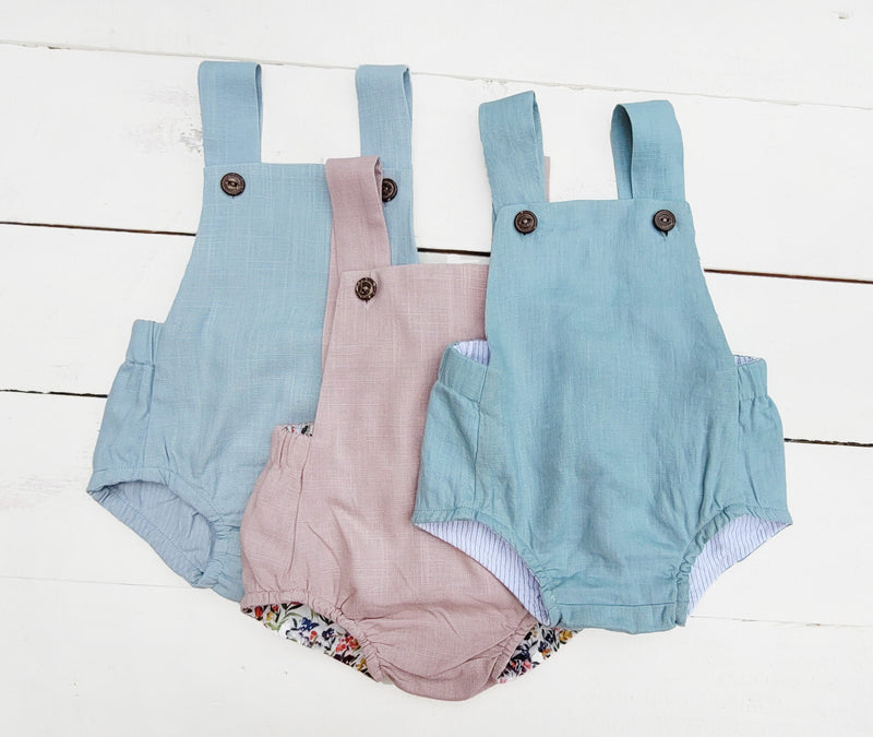 June Reversible Linen Romper