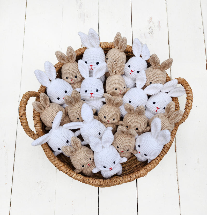 Min Crochet Rabbit Mini Crochet Bunny – Olive and Cradle