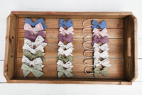 Baby matching bows on nylon | Linen Headband Bows