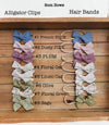 Baby matching bows on nylon | Linen Headband Bows